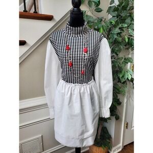 SHEIN Curve Women Black & White High Neck Long Sleeve Knee Length Dress Size XL